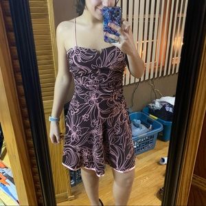 ‼️Closet Clean Out Sale Brown & Pink Dress